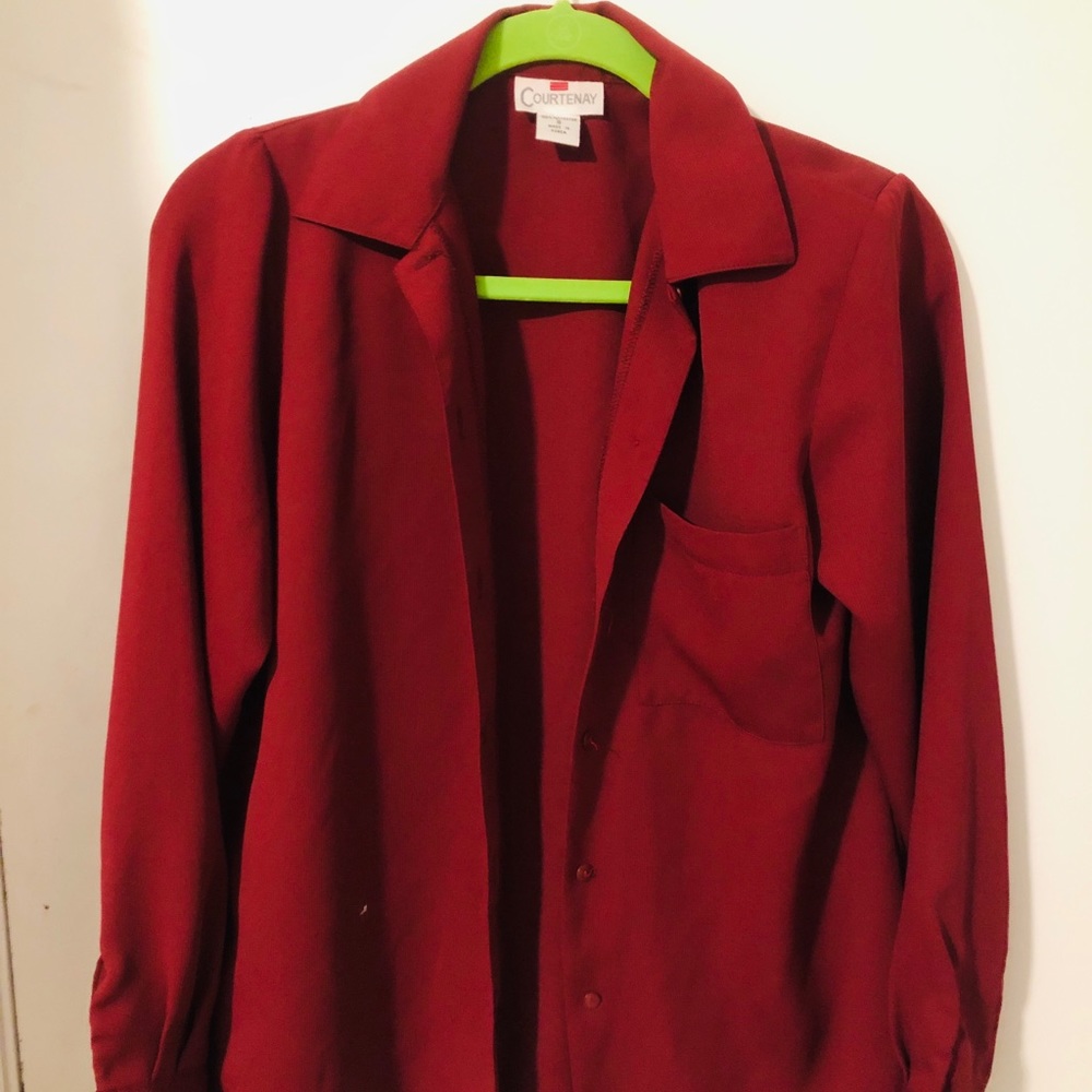 Courtenay Burgundy Blouse